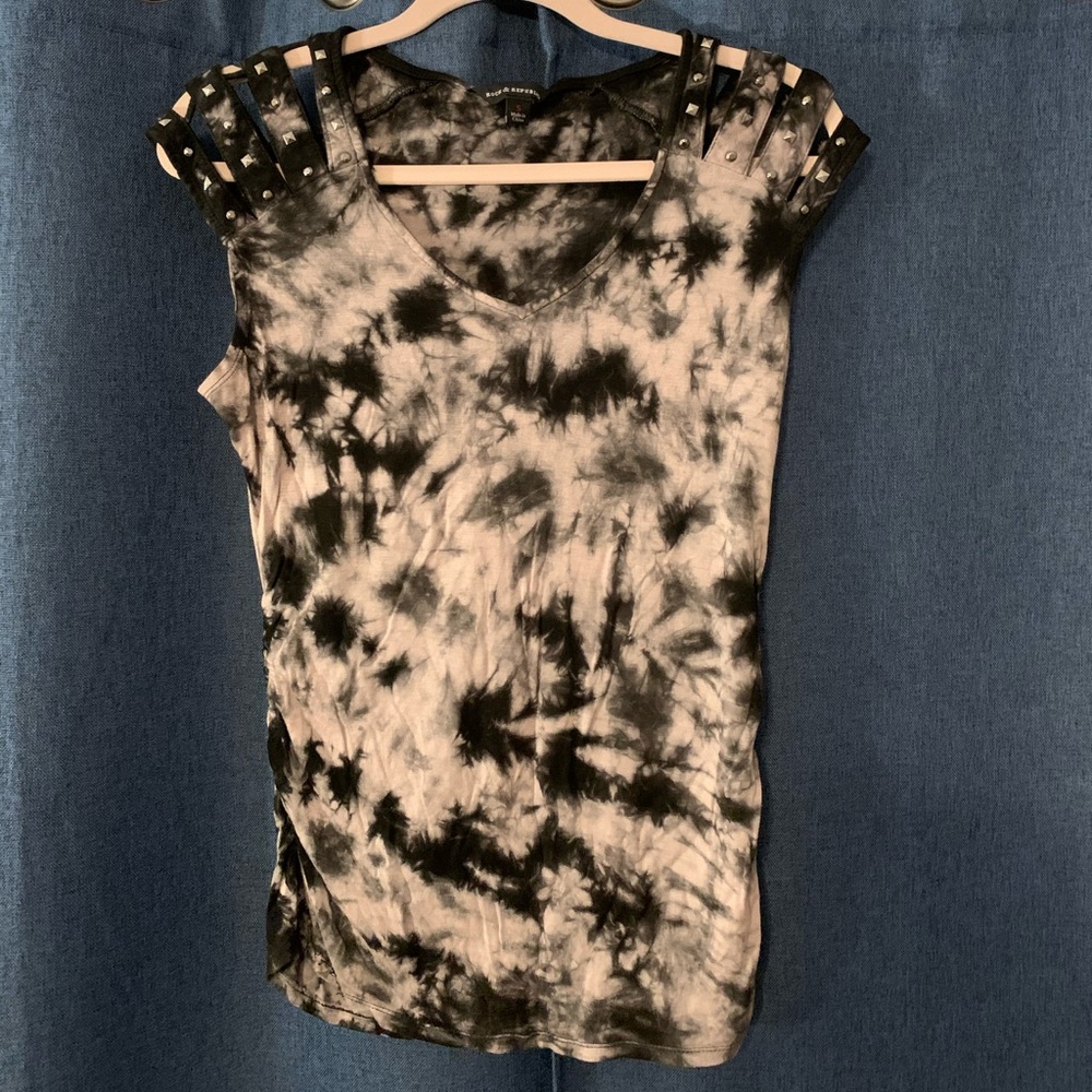 Tie-dye bejeweled shirt